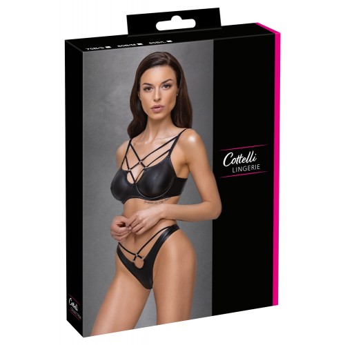 Set intimo 2 pz nero lucido S