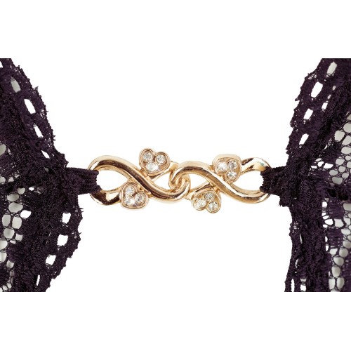 Body a stringhe in pizzo a fiori con...