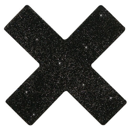 Croci nere scintillanti per capezzoli...