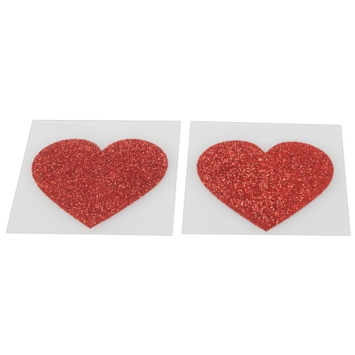 Cuori rossi scintillanti per...