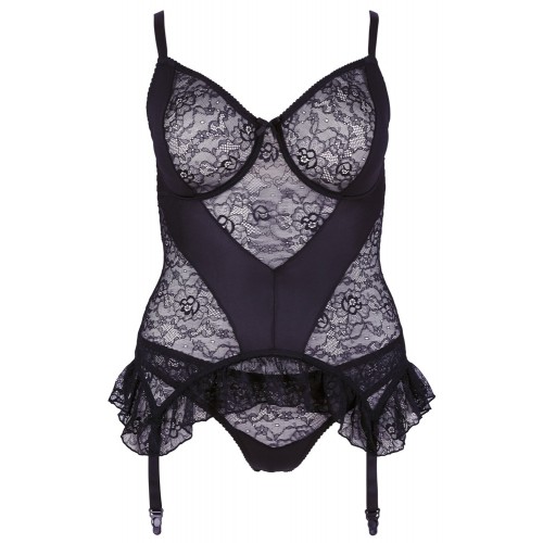 Raffinata reggicalze in pizzo a fiori...