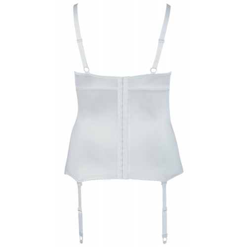 Chemise bianca con reggicalze coppe...