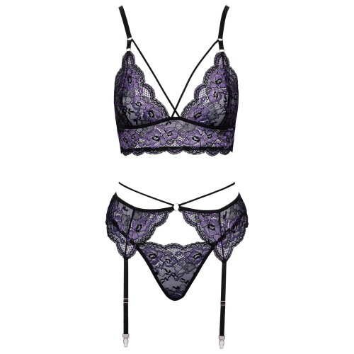 Bralette set di reggicalze e perizoma S