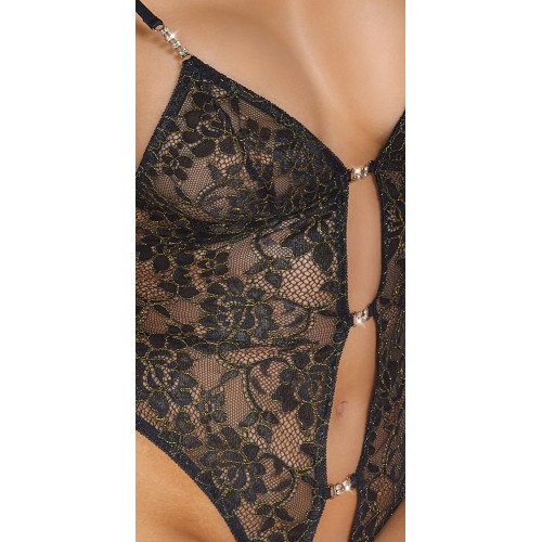 Body in pizzo nero M