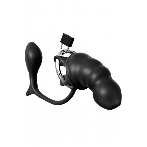 Cintura di castità con plug anale...