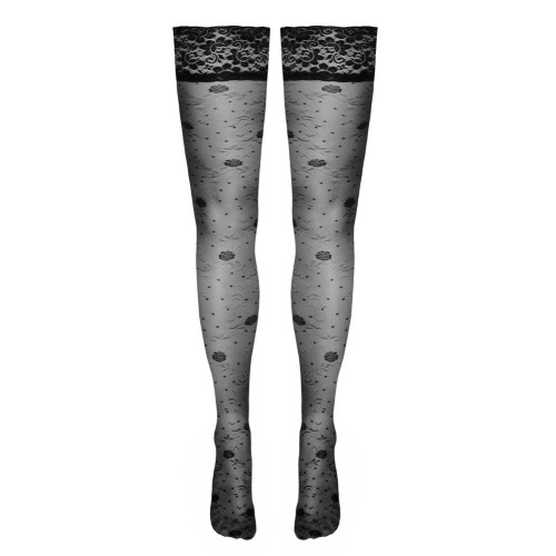 Calze con delicata fantasia a rose...