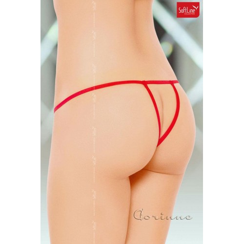 Slip aperto con fiocchetto e volant S-L