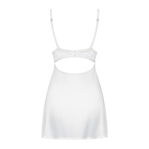 Abito lingerie bianco aderente e...