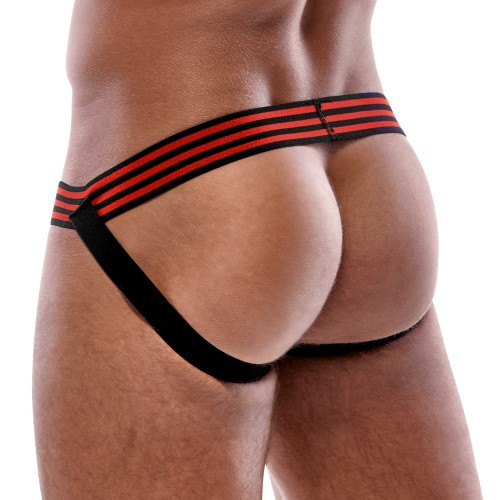 Jockstrap nero con contrasti rossi L/XL