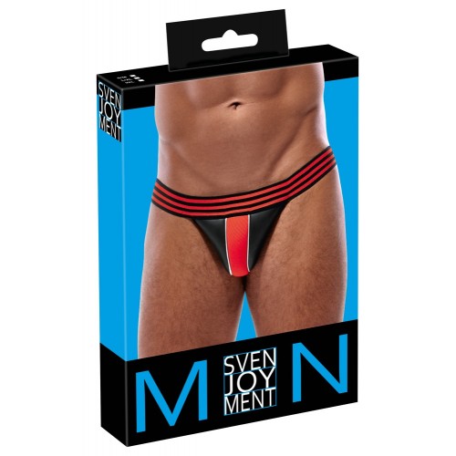 Jockstrap nero con contrasti rossi L/XL