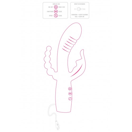 Vibratore Rabbit tripla funzione...