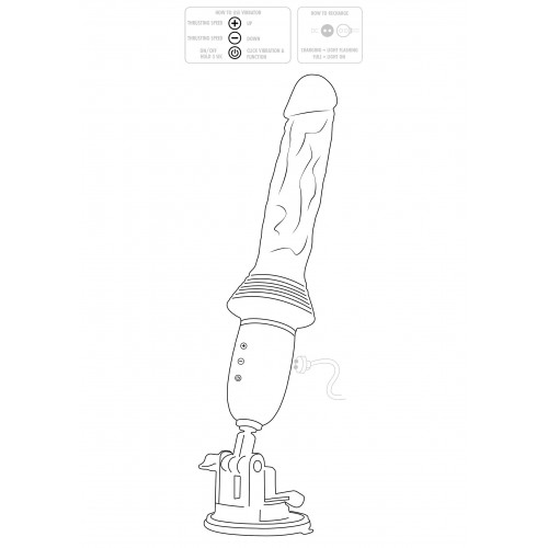 vibratore a spinta con un ritmo di 70...