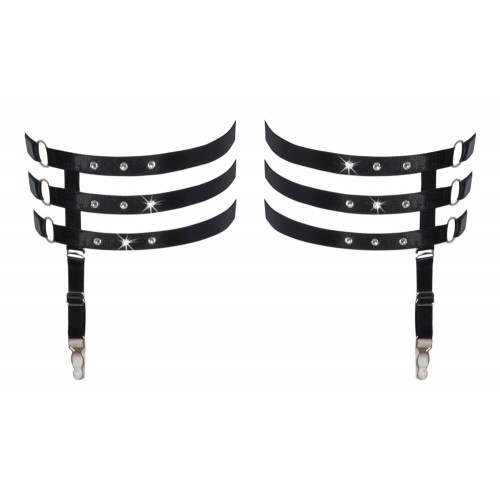 Reggicalze triplo nero con bretelle...