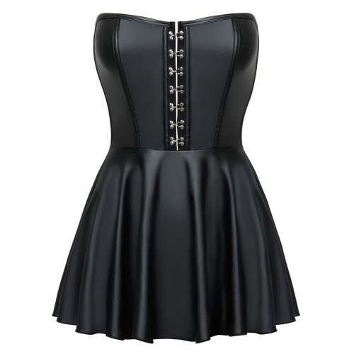 Mini abito a tubo nero opaco con Top...