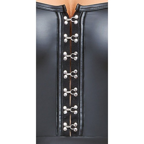 Mini abito a tubo nero opaco con Top...