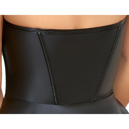 Mini abito a tubo nero opaco con Top...