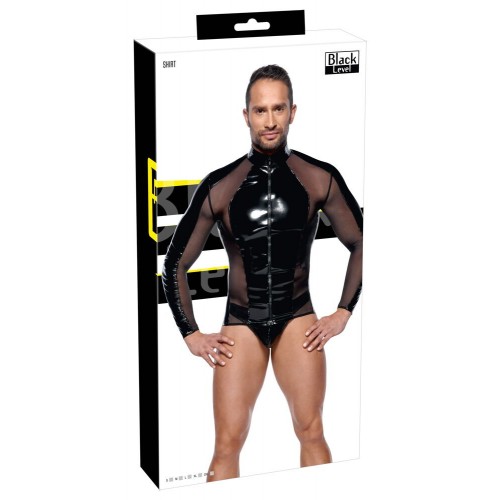 Camicia nera a maniche lunghe...