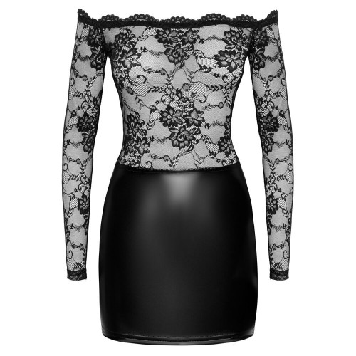 Miniabito nero a maniche lunghe...