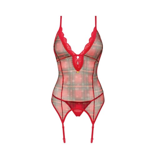 Set di lingerie a quadri sottili...