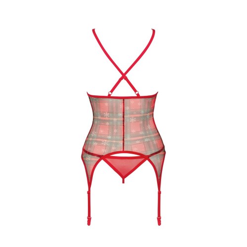 Set di lingerie a quadri sottili...