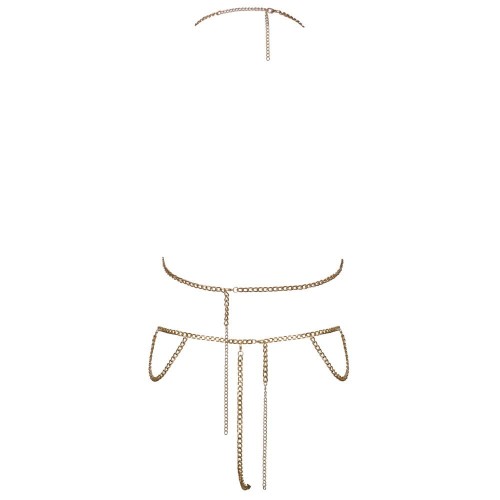 Bikini a catena color oro di con top...