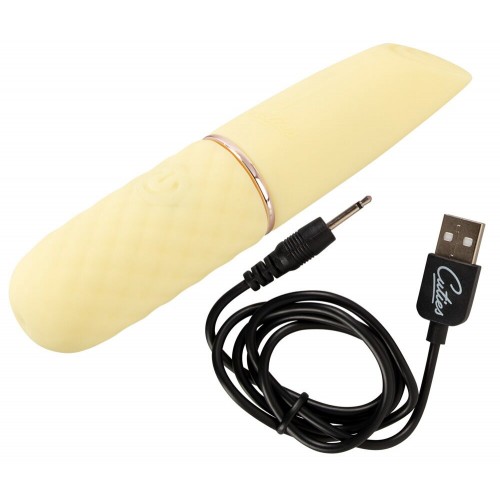 Mini vibratore color giallo pastello...