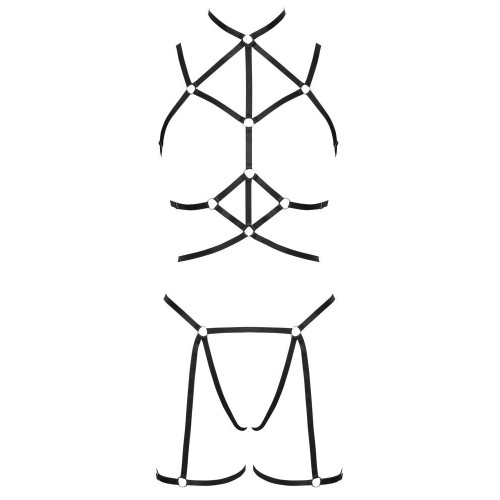 Set di imbracature nere a 3 pezzi con...