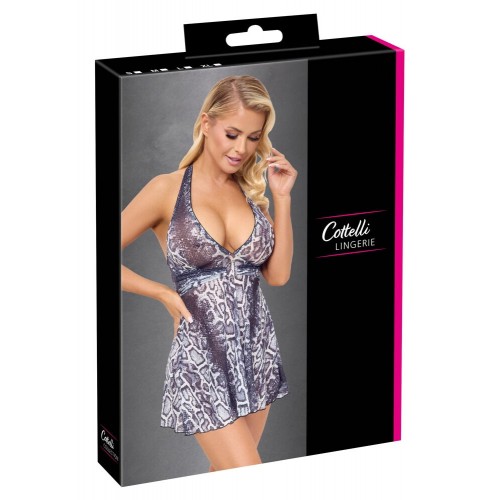 Abito corto leggermente svasato in...