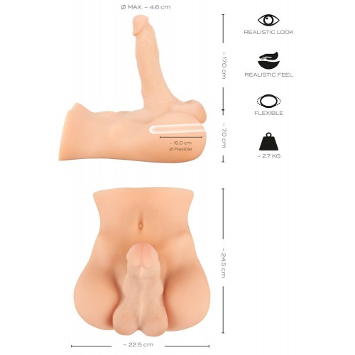 busto sagomato realistico Deluxe Man...