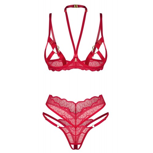 Set Ouvert con reggiseno e perizoma...