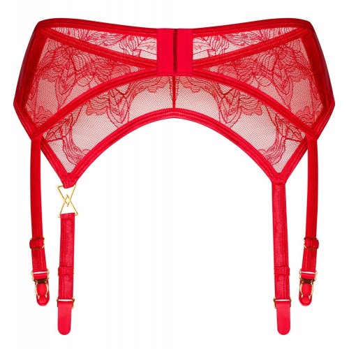 Reggicalze in rosso sensuale S/M