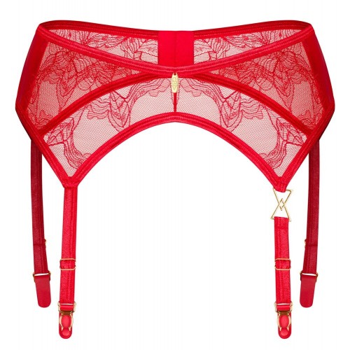 Reggicalze in rosso sensuale S/M
