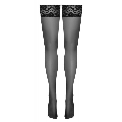 Calze nere autoreggenti con un...