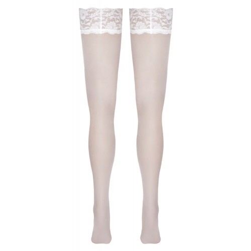 Calze bianche autoreggenti con un...