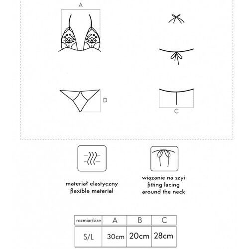 REGGISENO + PERIZOMA NERO TAGLIA UNICA