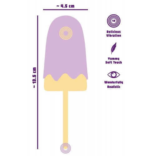 Vibratore lay-on a forma di gelato a...