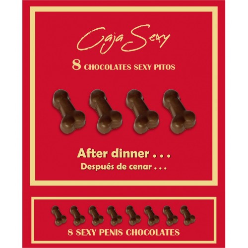Sexy cioccolattini pene 8 pz fondente