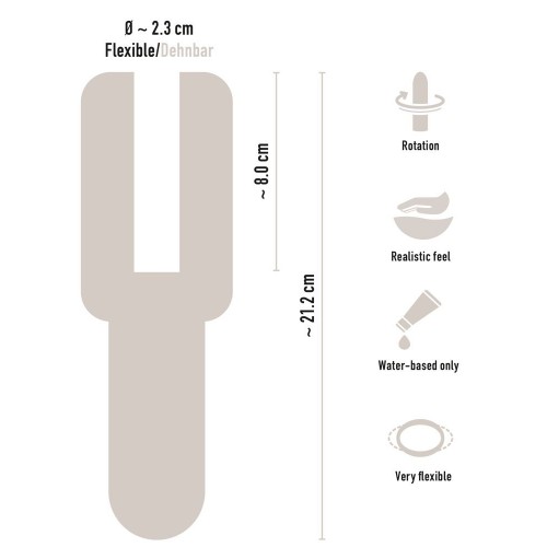 Masturbatore con coppa rotante a...