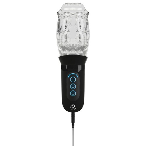 Masturbatore con coppa rotante a...