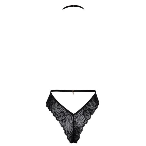 Body in pizzo decorato con pietre e...