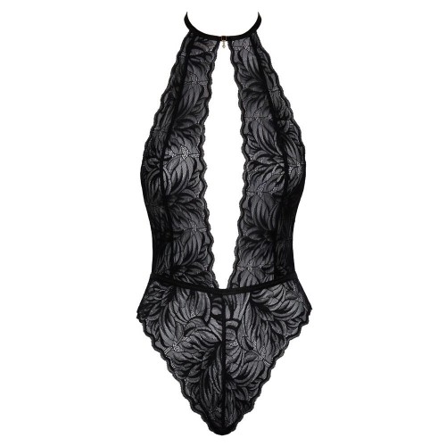 Body in pizzo decorato con pietre e...