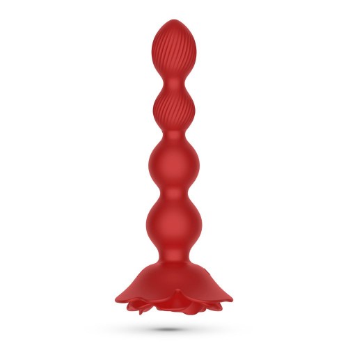 Stimolatore anale rotante rosa rossa...