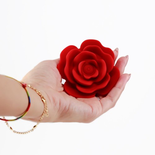 Stimolatore anale rotante rosa rossa...