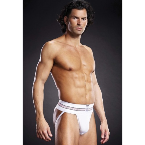 Jock Strap in microfibra Bianco con...