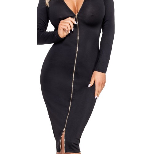 Abito a maniche lunghe aderente con...