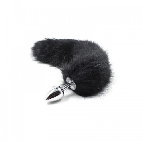 Plug anale con coda long fox tail nera