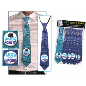 SET 6 CRAVATTE GLITTER...