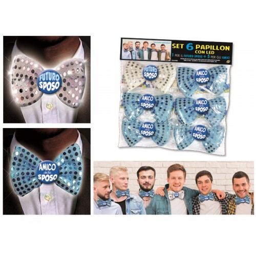 SET 6 PAPILLON CON LED CELIBATO