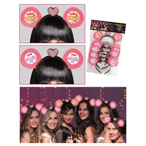 SET 6 CERCHIETTI TOPINA NUBILATO