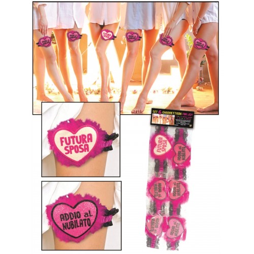 SET 6 GIARRETTIERE PINK LADY NUBILATO